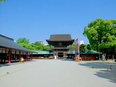 箱崎宮の桜門